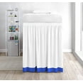 thumbnail image 2 of Dual Tone Dorm Bed Skirt, Ruffled Dual Tone Dorm Size Bed Skirt - 100% Microfiber Fabric, Dual Tone Dorm Bed Skirt Twin XL Size College Dual Tone Dorm Bed Skirt 34" Drop - Royal Blue and White Solid., 2 of 4