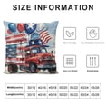 thumbnail image 6 of JRXY 4th of July Pillow Covers Independence Throw Pillow Covers Memorial Day America Patriotic Stripes Stars Trucks Pillow Cases Decorations for Holiday Home Sofa Couch,Set of 2 White, 6 of 6