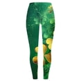 thumbnail image 5 of UVEASISHA High Waisted Yoga Pants Glitter Clover Printed Irish Green Workout Leggings Tummy Control Buttery Soft Running Active Tights St Patricks Day Pant Green XXL, 5 of 6