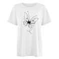 thumbnail image 4 of vigerkar Womens Oversized Tshirt Graphic Tees Crew Neck Summer Short Sleeve Loose Fit Drop Shoulder Tee Tops (White, XXL), 4 of 4