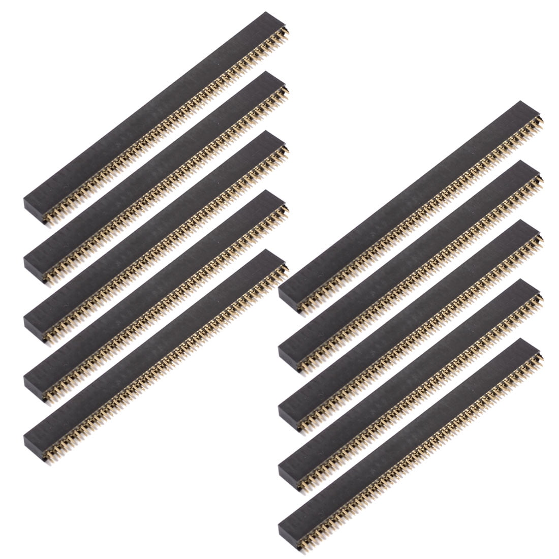 Red 2x40 Pin 2.54mm Straight Male Header Pack of 5 