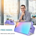 thumbnail image 5 of For iPhone 17 Hard PC Case with Slide Camera Lens Cover, Military Grade Drop Protection Heavy Duty Shockproof Multi-angle Kickstand Rugged Case for iPhone 17,Purple, 5 of 11