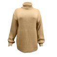 thumbnail image 4 of Lovskoo Sweaters for Women Long Sleeve Turtleneck Casual Pullover Sweater Khaki, 4 of 5