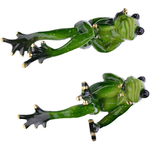 Pieces Couple Festival Baby Wedding Favors Mini Decor Christmas Decorations Indoor Sitting Frog Sculpture Frog Ornament Resin Desktop Adornment Animal