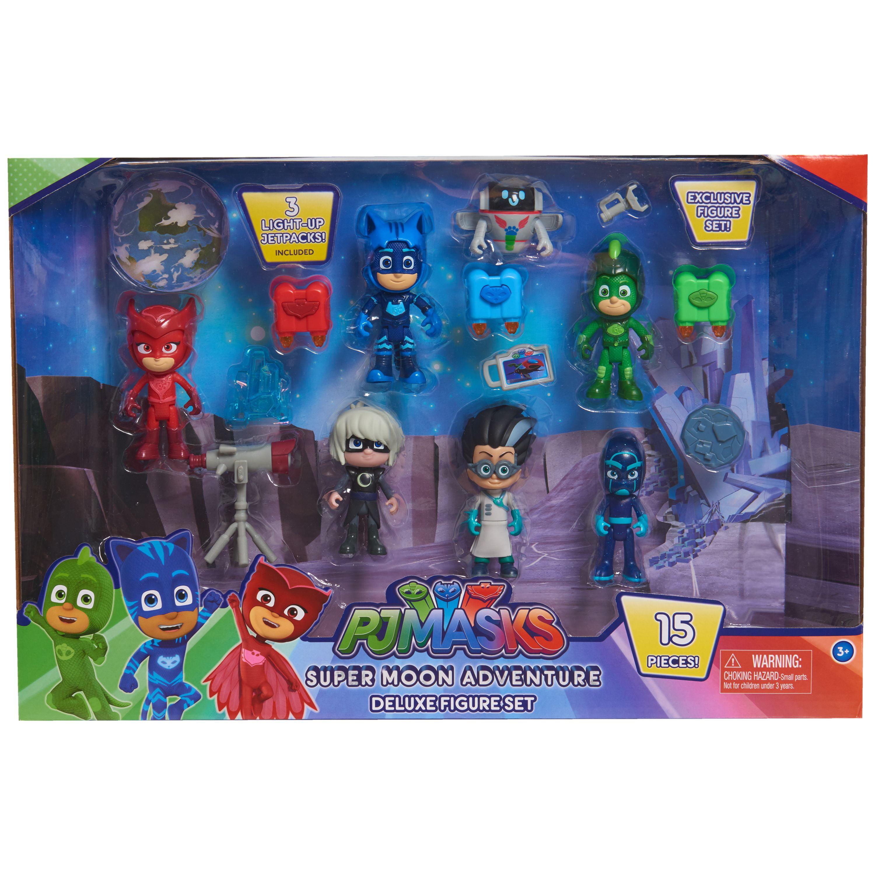 PJ Masks Super Moon Adventure Deluxe Figure Set, pieces included - Walmart.com