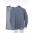 thumbnail image 5 of SiiRoh Men Elderly Adaptive Tee Shirts Open Back with Full Back Overlap Loose Long Sleeve Button-up Shirt for Daily Caring Blue Green L, 5 of 7