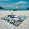 thumbnail image 3 of Waterproof Quick Drying Picnic Mat with Sand Pockets Hawaii Beach Pattern Sandproof Beach Mat Outdoor Supplies, 3 of 7