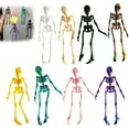 thumbnail image 4 of Poseable Skeleton Fridge Magnet, Halloween Articulated Skeleton with Movable Joints, Skull Refrigerator Sticker for Kitchen, Locker, or Office Décor, 4 of 4