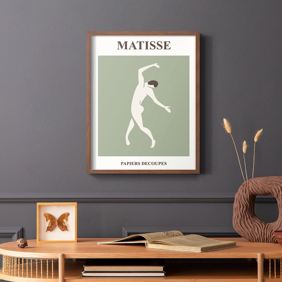 Matisse CXII Framed Print in Brown Solid Wood 8 x 10 Framed Print
