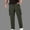 Army Green, variant on Men's Multi Pocket Workwear Pants Solid Color Straight Leg Casual Protective Trousers with Elastic Waist Gray M
