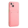 thumbnail image 6 of Allytech Case Compatible with iPhone 13, [Card Holder] [Soft TPU] [Ultra Slim & Lightweight] Shockproof Anti-Fingerprint Case for iPhone 13 - Pink, 6 of 7