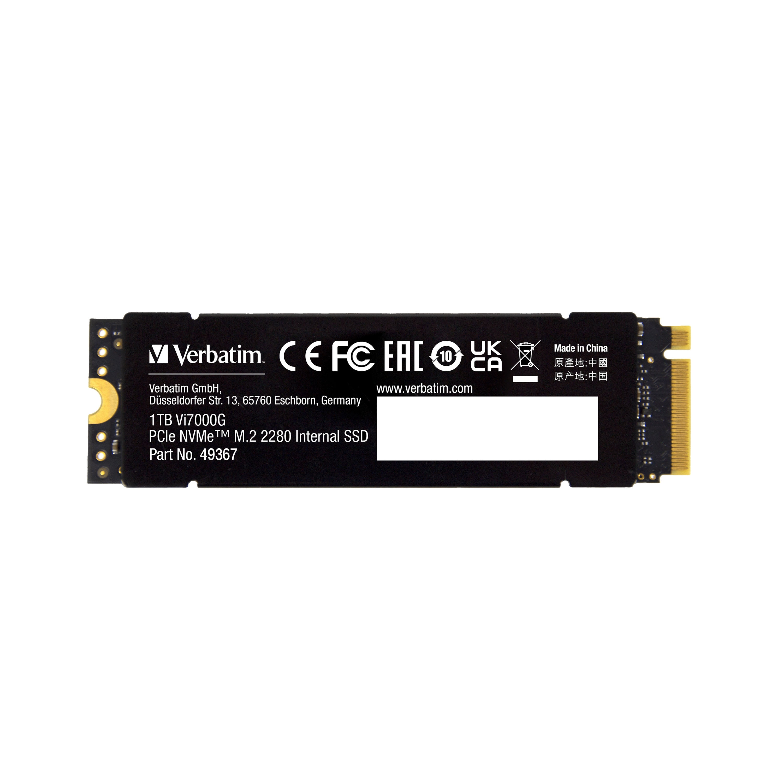 Verbatim 1TB Vi7000 PCIe NVMe M.2 2280 Internal SSD - Walmart.com