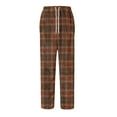 thumbnail image 6 of Havenx Flannel Pajamas for Men Microfleece Plaid Pj Bottoms 2025 Plus Size Sleep Pants Elastic Waist Wide Leg Lightweight Sleep & Lounge Pants,Brown M, 6 of 6