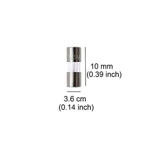 ZUPAYIPA Pack of 10 pcs F2.5AL Fast-Blow Mini Fuse 2.5amp F2.5A 125Volt Glass 