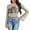 Cartoon Cats, variant on Brown Cow Print Bell Sleeve Tops for Women Lettuce Trim Mock Neck Sheer Tops Size M Long Sleeve Flared Shirts for Women Soft Summer Tops