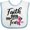 White and Blue, variant on Inktastic Breast Cancer Awareness Faith over Fear with Pink Ribbon and Arrow Girls Baby Bib