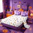 thumbnail image 3 of Homewish Personalized Letter Gifts 7-Piece Twin Bedding,Spooky Halloween Skeleton Alphabet Z Bedding Comforter Set,Halloween Reversible, 3 of 8