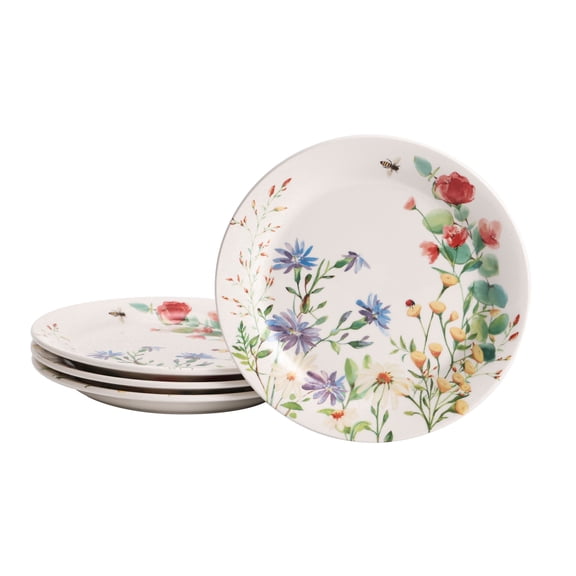 Bico International Summer Provence Dishwasher Safe Ceramic Salad Plate, 8.75 in, 4 Count