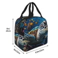 thumbnail image 2 of Disketp Ocean Coral Turtle Lunch Bag for Women Men, Leakproof Thermal Cooler Sack Food Handbags Case High Capacity forTravel Work School Picnic, 2 of 5