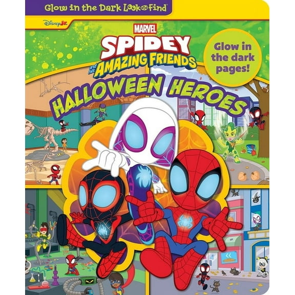 Disney Junior Marvel Spidey and His Amazing Friends: Halloween Heroes Glow in the Dark Look and Find, (Board Book)