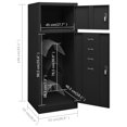 thumbnail image 4 of vidaXL Armoire à Selle Noire 53x53x140 cm Acier, 4 of 5