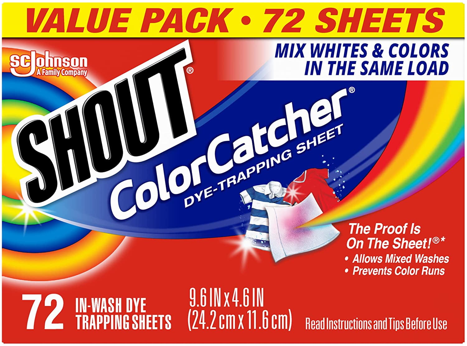  Color Catcher Dye Trapping Sheets, 72.0 Count (Limited