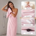 thumbnail image 2 of REDKISS 6-Piece Pink Microfiber Towel Set, Extra Large Quick Dry Absorbent Towels, 2 Bath, 2 Hand, 2 Washcloths for Bathroom, Gym, Spa, 2 of 7