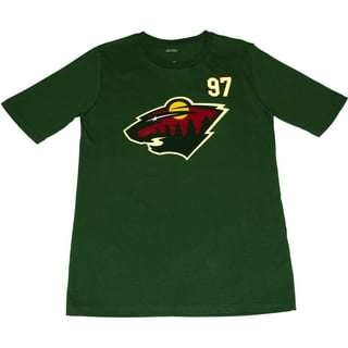 Fanatics Men's Kirill Kaprizov Green Minnesota Wild Authentic Stack Name and Number T-Shirt