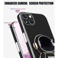 thumbnail image 4 of Compatible with iPhone 15 Case for Women Men, Ultra Soft iPhone 15 Phone Case with Stand Silicone TPU Plating Cute Astronaut Pattern Cases Cover (Black), 4 of 7