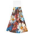 thumbnail image 7 of Yayeee Kitchen Hanging Hand Towels Set of 2 with Loop Bathroom Absorbent Tie Towel, Vibrant Floral, 7 of 7