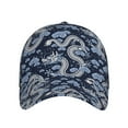 thumbnail image 2 of Naloa Original Classic Low Profile Hat Men Women Baseball Cap Dad Hat Adjustable Unconstructed Dragon Print Cap, 2 of 9