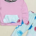 thumbnail image 4 of Toddler Baby Girl Outfits Long Sleeve Letter Print Sweatshirt Tops + Sweatpants Fall Winter Clothes Set 6-12 Months 12-24 Months 2t 3t 4t 5t 6t 7t 8t 9t Children Pink 12-18 Months, 4 of 4