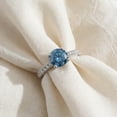 thumbnail image 3 of Pompeii 2 1/4ct Blue & White Diamond Engagement Ring 14K White Gold Lab Grown (G/H,VS), 3 of 3