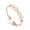 Rose Gold, variant on Women's Adjustable Fidget Ring with Rotating Beads, Open Band, Gold Tone