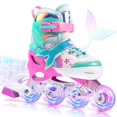 thumbnail image 1 of Patines en línea NEMONE Mermaid para niñas y niños de 4 a 12 años con luz, 1 of 8