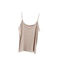 thumbnail image 2 of Htigea Camisole Tops for Women, Basic Scoop Neck Tank Tops Fitted Cami Tank Summer Sleeveless Tops Beige,M, 2 of 4