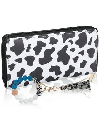 Qwalnely Cow Print Wallet for Women Men, Western Highland Cow Purse, Phone  Money Credit Card Cowhide Holder