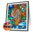 thumbnail image 1 of Cuadros Decorativos Kit de pintura de diamantes 5D en forma especial DIY Animal Tiger Rhinestone imágenes regalo Tmvgtek embutido en tela, 1 of 9