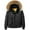 Black, variant on Mens Coats Man Jacket Hooded Long Sleeved Zipper Pocket Outerwear Solid Color Thick Jacket Loose Fit Travel Tops Army Green