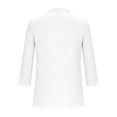 thumbnail image 4 of Tops de Color Sólido para las Mujeres Casual Tres Cuartos de Manga Cuello en V Suelta Camiseta Top Blusas para Uso Diario Y de Fiesta, 4 of 5