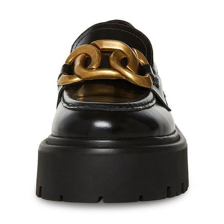 Steve Madden Rover Black Leather Slip On Chunky Platform  display picture 1
