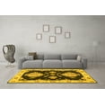 thumbnail image 3 of Ahgly Company Machine Washable Indoor Rectangle Persian Yellow Traditional Area Rugs, 8' x 10', 3 of 4
