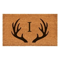 Antler Monogram Doormat, 17" x 29" (Letter I)