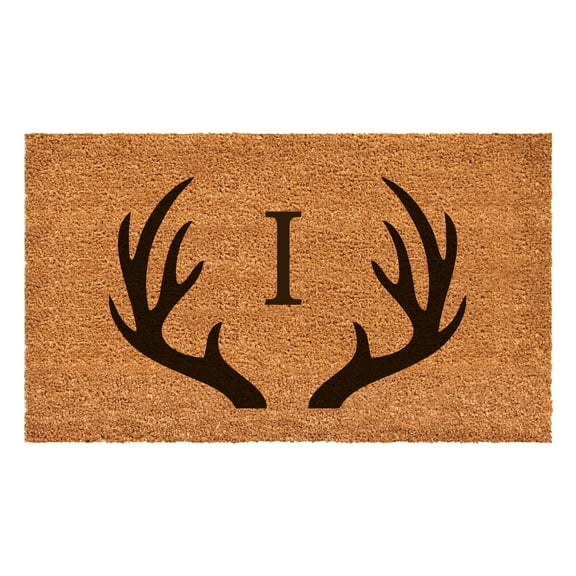 Antler Monogram Doormat, 36" x 72" (Letter I)