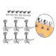 thumbnail image 1 of Clavijas de afinación de guitarra, accesorios de aleación de Metal, cabezales de repuesto, accesorios, piezas de guitarra, de cabezales, 6R Baoblaze Sintonizadores de bloqueo, 1 of 8