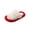 Red, variant on Womens Dual Strap Slippers Open Toe Fluffy Plush Winter House Shoes, Warm Thick Non-Slip Bedroom Slides, Plush Home Slippers