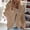 Beige, variant on Women's Cropped Open Front Hooded Cardigan Button Down Chunky Cable Knitted Sweater Tops Fall Long Sleeve Outwear