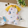 thumbnail image 3 of Lullu Baby Swimsuit Boy UPF 50+ Short Sleeve Zip up Rash Guard One-Piece Bathing Suit Swimwear, 3 of 8