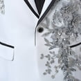 thumbnail image 5 of Elegant Men's Embroidered Tuxedo Set with Intricate Beads Designs 2 Piece Formal Suit Blazer Jacket Pants Wedding Party Fashion, 5 of 8