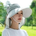 thumbnail image 3 of Eoperou Unisex Sunhat with Detachable Front Cover Face Neck Hollow Mesh Great Breathability Anti UV Sunscreen Long Brim Outdoor Fishing Cycling Gardening Camping Cap, 3 of 8